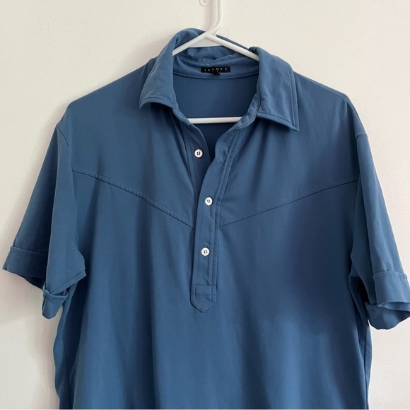 Theory • Blue Men’s Polo Shirt - Picture 2 of 4